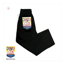 Carica l'immagine nel visualizzatore di Gallery, Wide Chef Pants - Black "COOKMAN"
