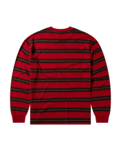 Carica l'immagine nel visualizzatore di Gallery, No Problemo Striped LS Tee Red "NO PROBLEMO"
