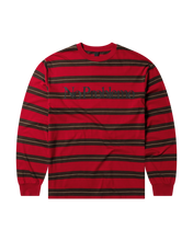 Carica l'immagine nel visualizzatore di Gallery, No Problemo Striped LS Tee Red "NO PROBLEMO"
