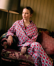 Carica l'immagine nel visualizzatore di Gallery, Nuit Pyjamas Set cotton red lavender "SISSEL EDELBO"
