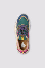 Carica l&#39;immagine nel visualizzatore di Gallery, Sneaker Yamano 3 Woman Petrole-Stone Beige “ FLOWER MOUNTAIN”
